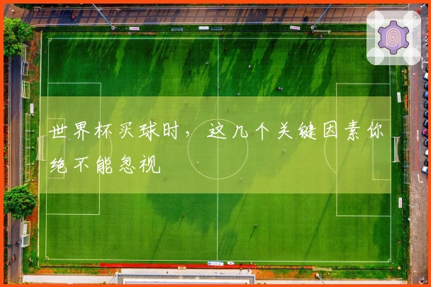 世界杯买球时，这几个关键因素你绝不能忽视